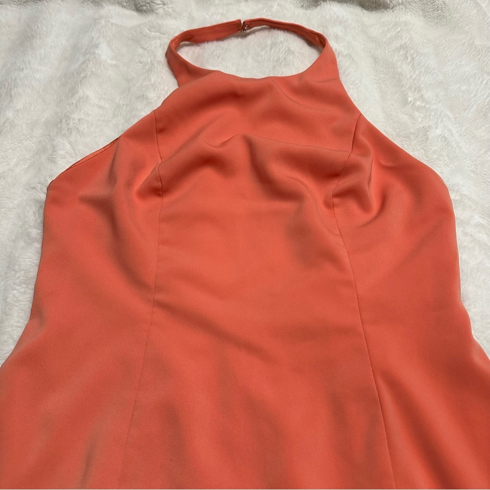 Jay Godfrey Papaya Orange Benioff Open Back Halter Mini
Dress Size 10 - Picture 9 of 15